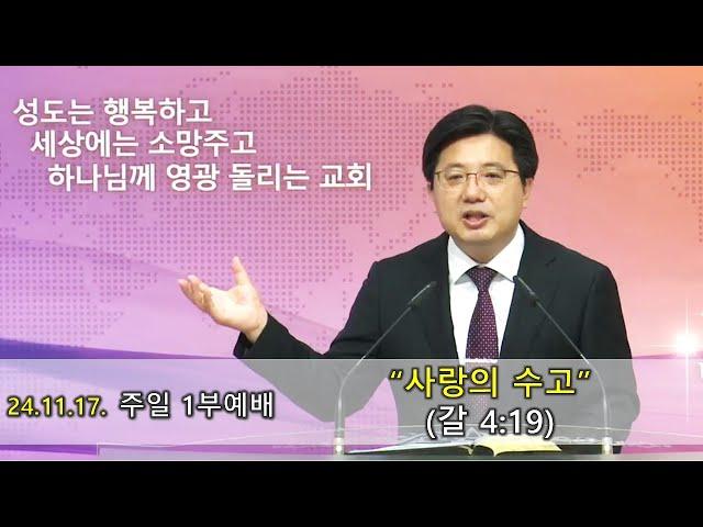 20241117 주일1부예배 "사랑의 수고" (갈 4:19)