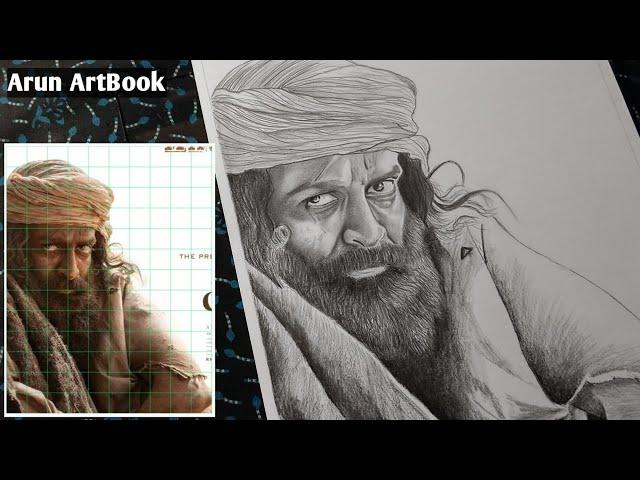 Aadujeevitham Drawing / The GoatLife Prithviraj Drawing Easy / Drawing Class / Arun ArtBook