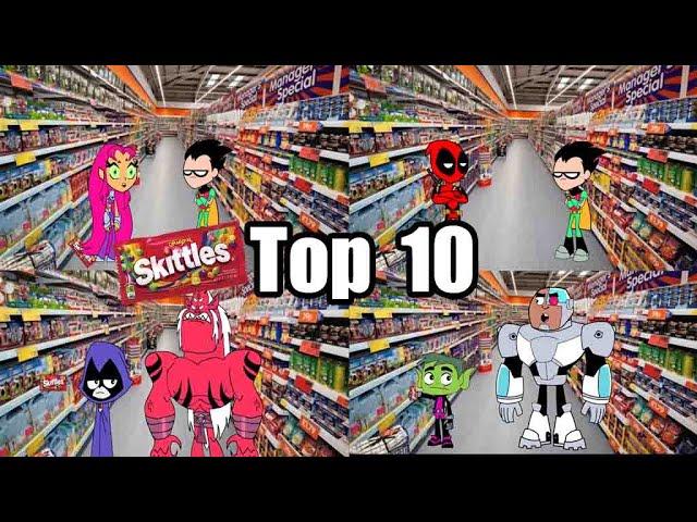 Skittles Meme Top Ten Robin Batman Deadpool Beast boy Meme