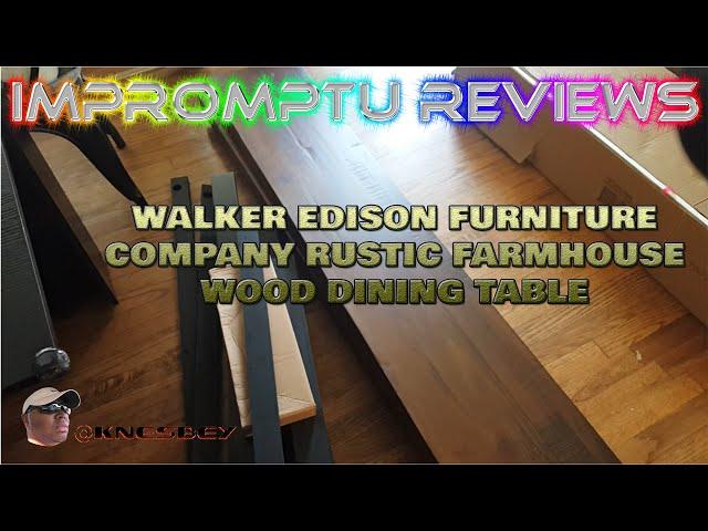 WALKER EDISON FURNITURE COMPANY RUSTIC FARMHOUSE WOOD DINING TABLE