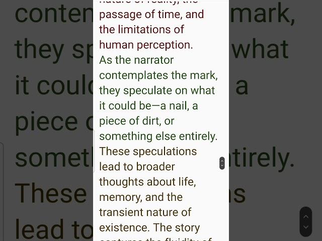 The Mark on the Wall Class 12 Summary