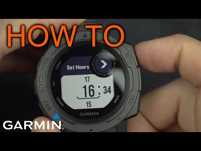 How to set Time on Garmin Instinct