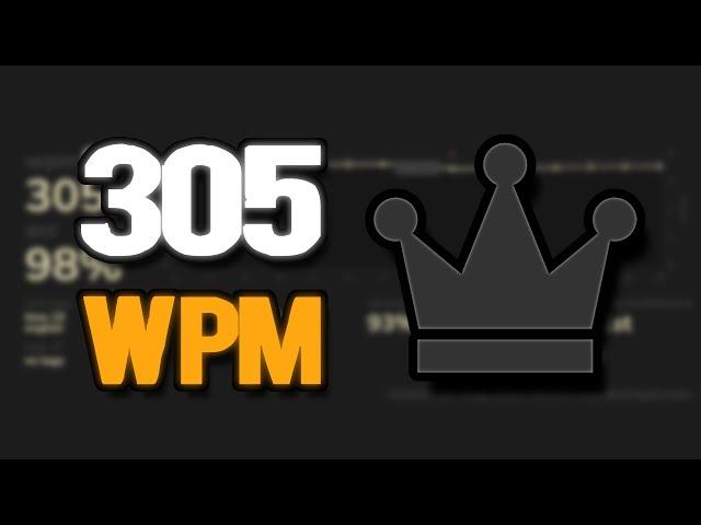 TYPING 305 WPM FOR 15 SECONDS [WORLD RECORD]