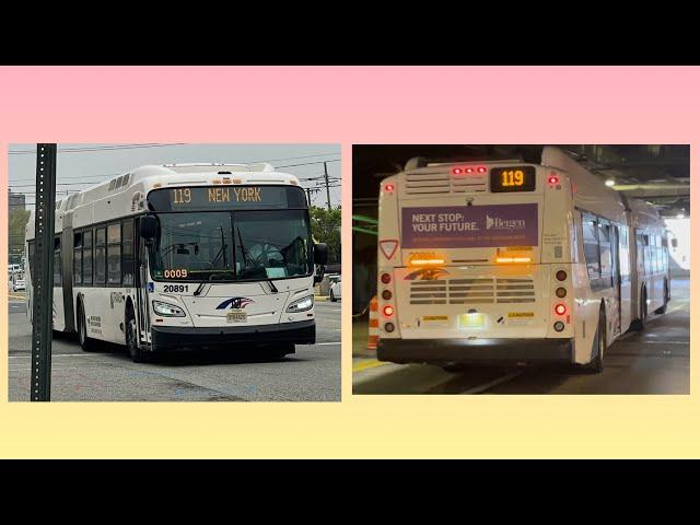 NJ Transit 119 NEW YORK VIA CENTRAL & TONNELLE AVES (NFI XD60 #20891)