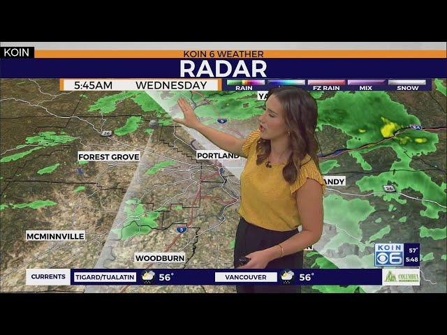 Showers and the chance for thunderstorms returns to Portland Wednesday