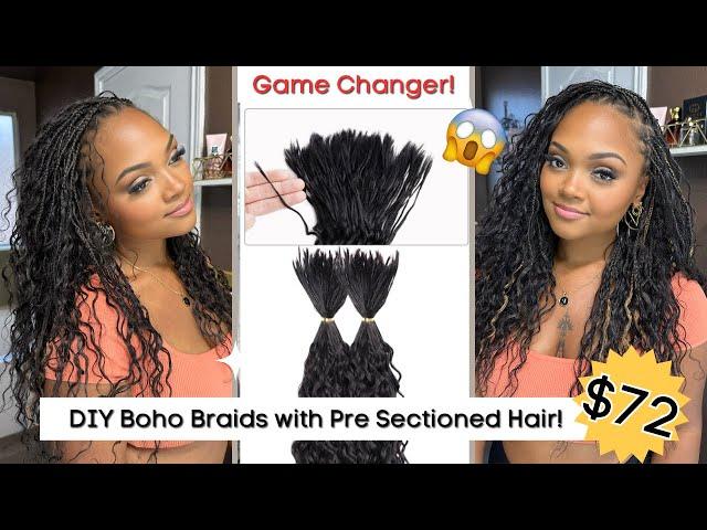 $72 Human Boho Braids w/ Pre Divided Hair  | Vanity Vlogs