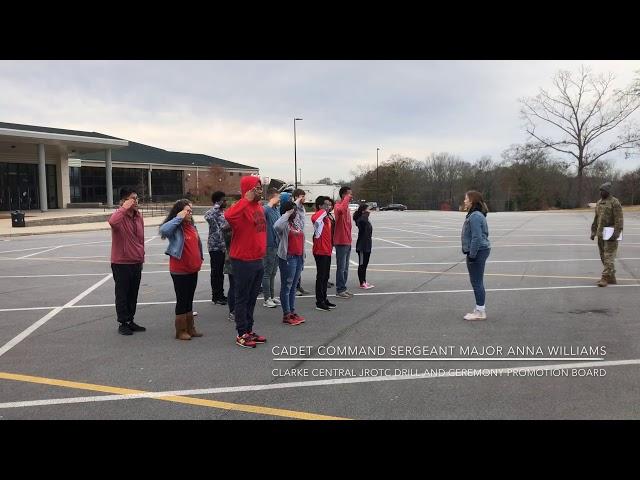 Clarke Central Jrotc Drill and Ceremony Promotion Board