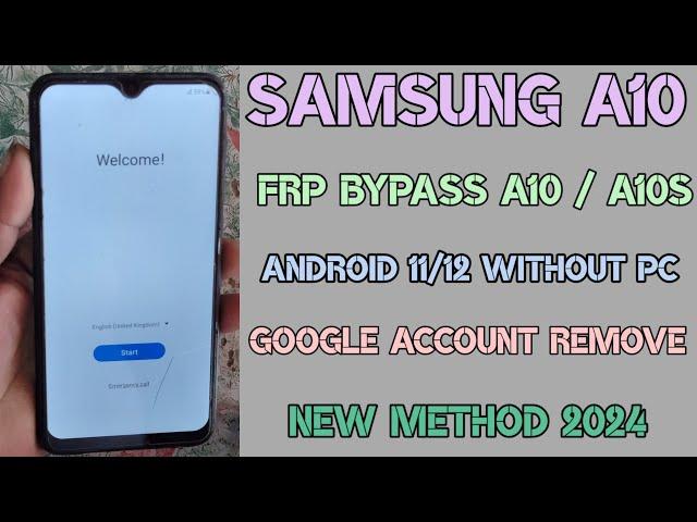 How To Samsung A10/ A10s FRP Bypass Android 11/12 Without Pc |New Method 2024 |Google account remove