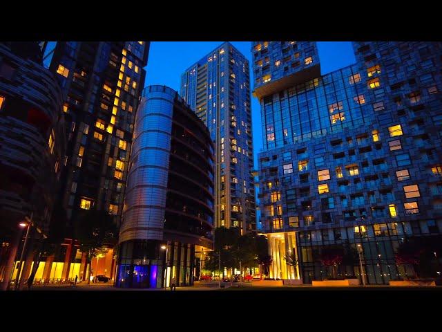 [4K] Canary Wharf at Twilight | London Walk