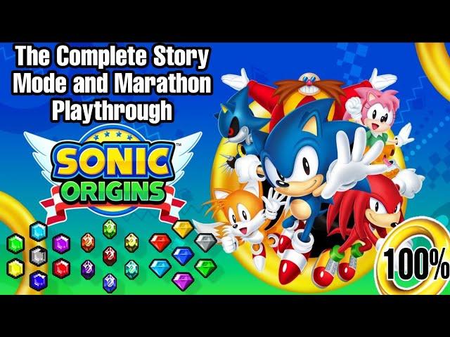 Sonic Origins - 100% Complete Story Mode in One Sitting (All Cutscenes, Emeralds, Time Stones)