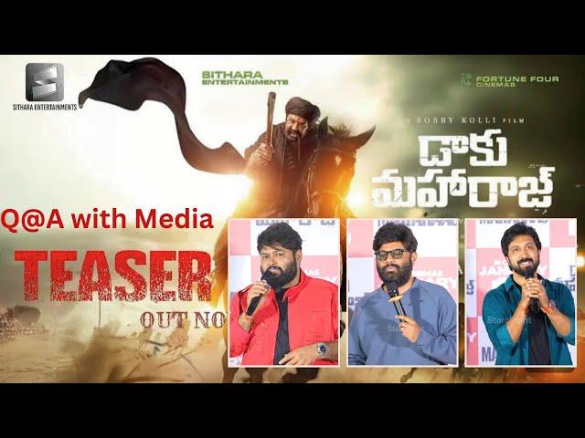 nbk 109 daku maharaj movie team Q@A with media @ nbk 109 movie tittle @ teaser launch event