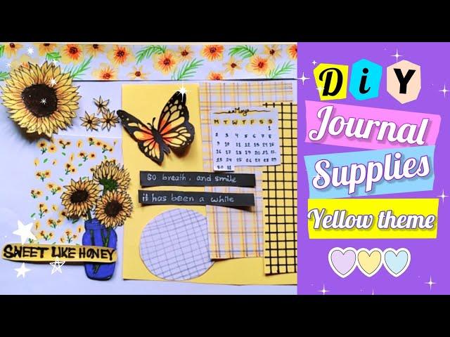 How to make yellow journal supplies with just one sheet 