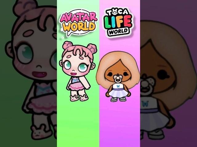 AVATAR WORLD X TOCA BOCAWHICH is Better?#avatarworld#tocaboca #avatarworldgame#tocalife