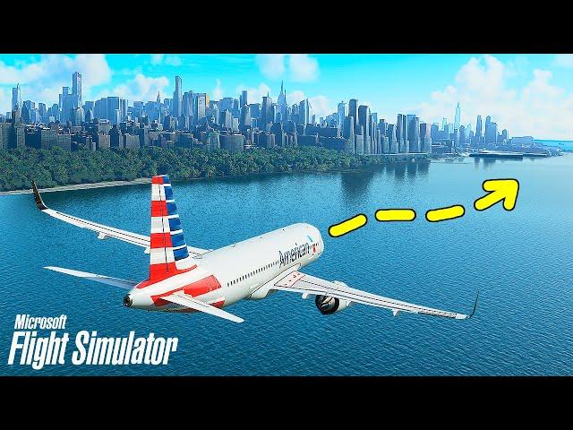 Повторил АВАРИЙНУЮ ПОСАДКУ НА ГУДЗОН в Нью-Йорке! - Microsoft Flight Simulator 2020