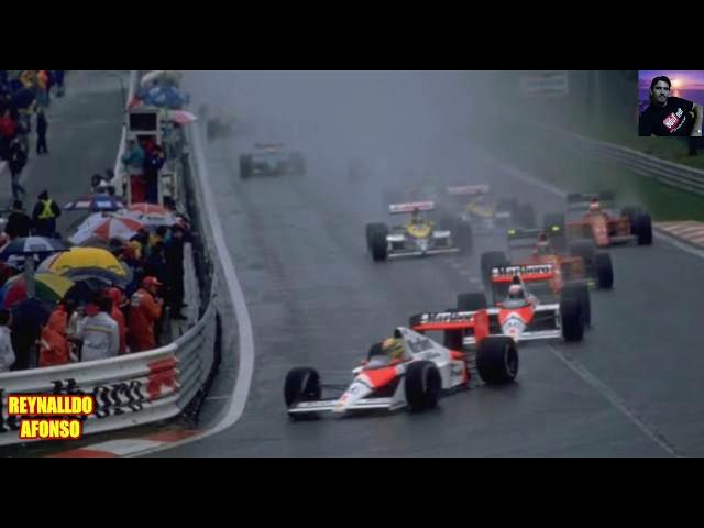 AYRTON VENCE NA CHUVA E PROST TOMA SUFOCO DE MANSEL