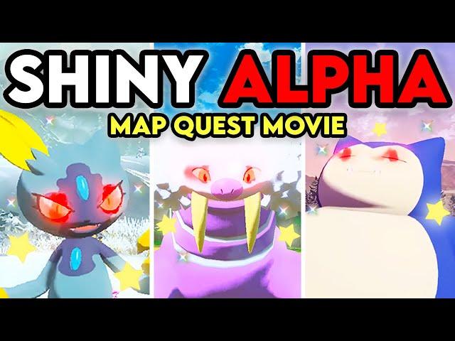 SHINY ALPHA MAP QUEST *FULL MOVIE* in Pokemon Legends: Arceus