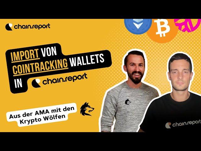 chain.report How To: Import von CoinTracking Wallets