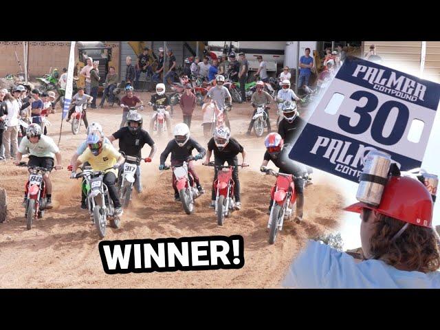 MASSIVE PITBIKE RACE AT THE PALMER COMPOUND! FREE DIRT BIKE GIVEAWAY!!