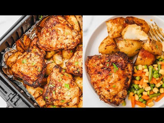 Air Fryer  Chicken  And Potatoes