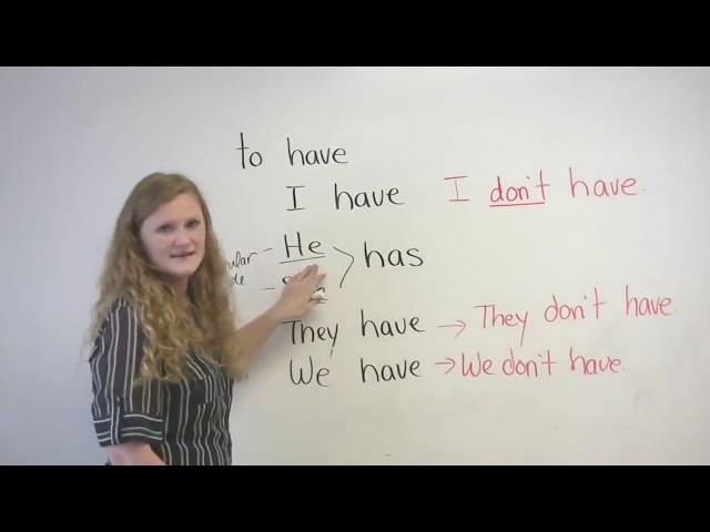 Basic English Grammar: Have, Has, Had