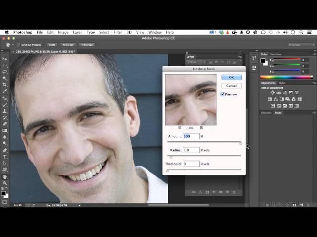 Adobe Photoshop CC for Photographers Tutorial | The Unsharp Mask Filter