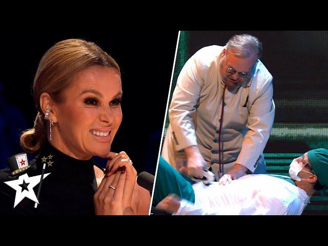 MAD SCIENTIST SAWS A MAN IN HALF Live in a HORRIFIC Audition! | Magician's Got Talent