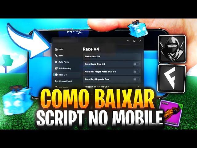 ️Como Baixar e Colocar SCRIPT no Blox Fruits MOBILE/CELULAR e PC (LINK DIRETO) - Instalar Executor