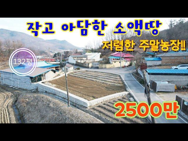 매물번호10569충북 옥천/2500만/작고 아담한 소액땅/저렴한 주말농장/농막놓기 추천/전원주택 짓기/132평/조용한 마을안/옥천 보은 영동 상주