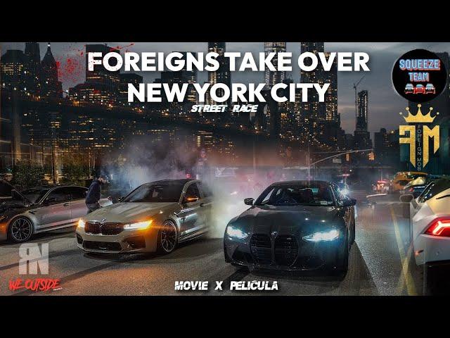 M5 F90 VS M4 G82 BMWS VS AMG RACING NEW YORK CITY FOREIGNS TAKEOVER THE STREET SQUEEZE TEAM MBOX