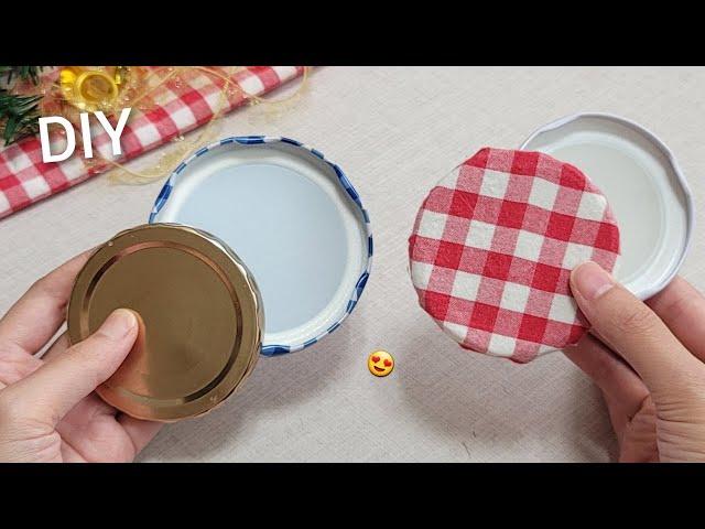 SUPERB Christmas decoration idea with jar lids - Easy you can make at home! DIY Christmas decor