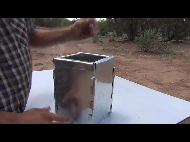 Ultimate Gasifier Camp Stove - No need to pack fuel, folds flat to fit in your camping gear!!!