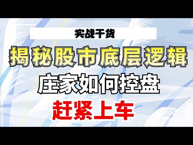 揭秘股市底层逻辑 庄家如何控盘？#量价分析 #成交量#实战#技术操作#涨停#主力