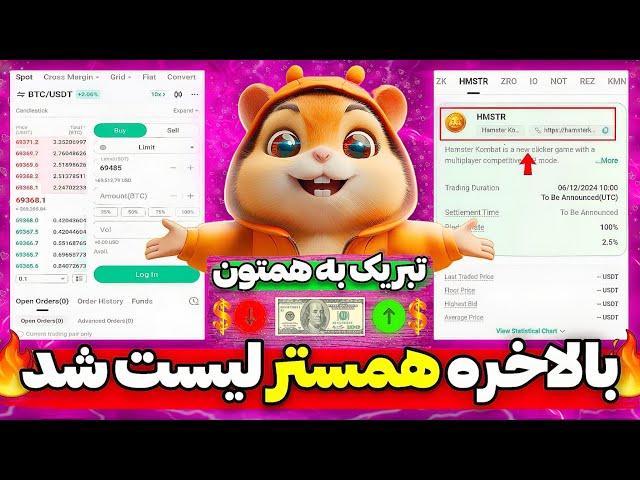 تبریک بالاخره همستر کمبت لیست شد نکات مهم که باید سریعا در همستر کمبت انجام دهید | Hamster kombat