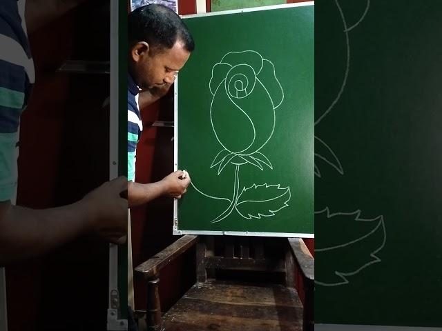 How to draw a Rose with letter S#drawing #shortsvideo #Rajesh drawing shorts