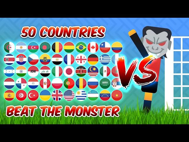 50-Country Battle Special for Marble Football Cup Viewers | Beat The Keeper (Monster)