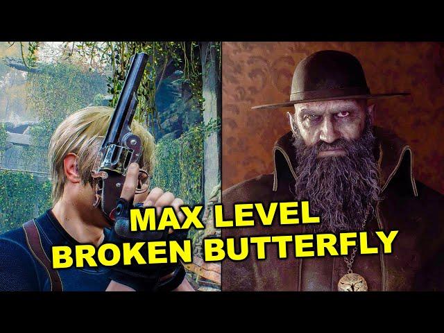 Resident Evil 4 Remake - MAX LEVEL BROKEN BUTTERFLY MAGNUM VS Bosses Gameplay