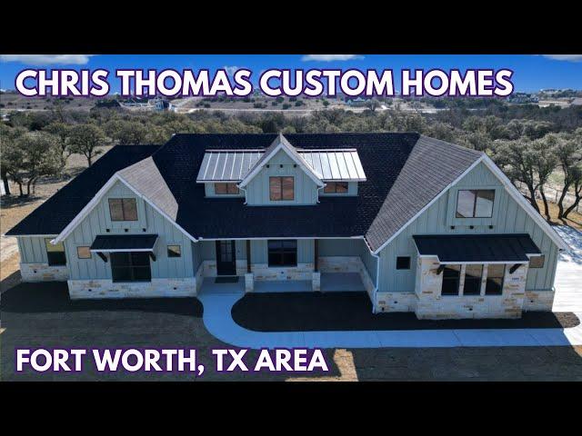 Tour a Chris Thomas Custom Home in Eagle's Bluff in Weatherford TX - 2 Acres in Brock ISD