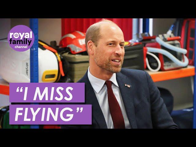 Nostalgic Prince William Visits Air Ambulance Service in Wales