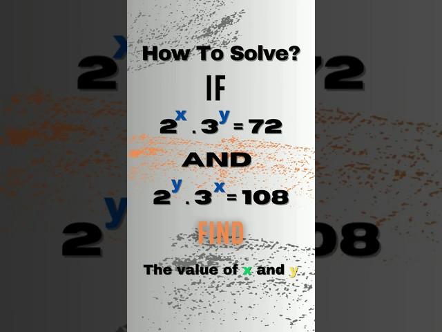 A Nice Algebra Problem | Exponent Equation #maths #matholympiad #olympiad #mathsolympiad #shorts