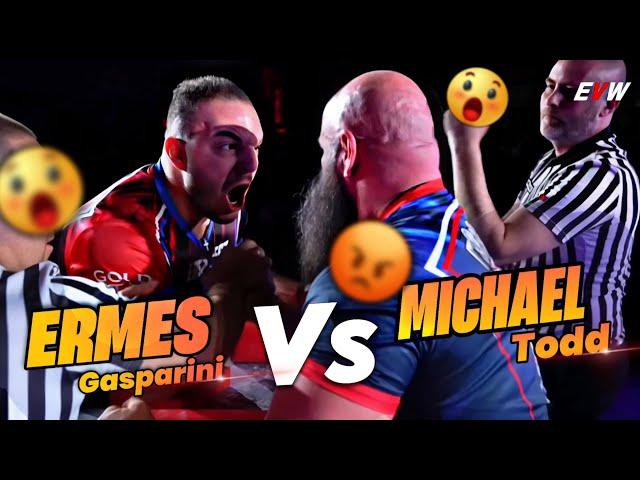 Ermes Gasparini Vs Michael Todd Match  || armwrestling Supermatch 