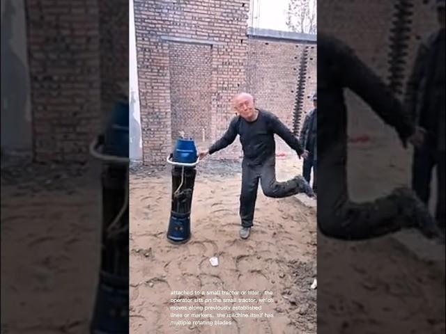Compaction machine in action: soil preparation for construction