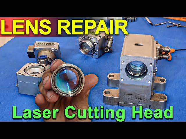 CHANGE LENS INSIDE LASER CUTTING HEAD - RAYTOOLS CUTTING HEAD REPAIR