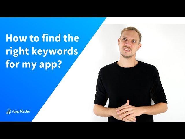 What is App Radar  Find the right App Keywords for your App & Game