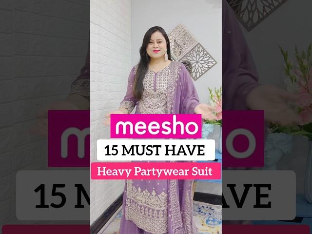 Meesho Heavy Partywear Suit #meesho #meeshohaul #shorts #ytshorts