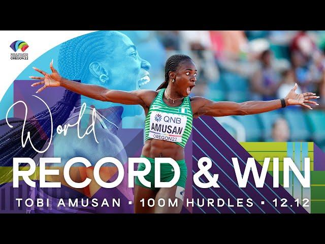 WORLD RECORD 12.12   - Amusan wins 100m hurdles | World Athletics Championships Oregon 22