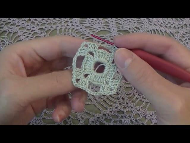 Квадратная салфетка. Полный МК.