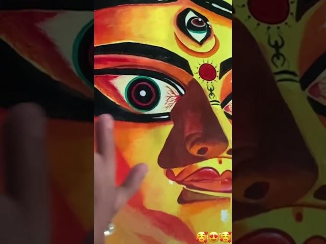 maa durga painting with acrylic colors #shorts #youtubeshorts #maadurga #maa #art #drawing