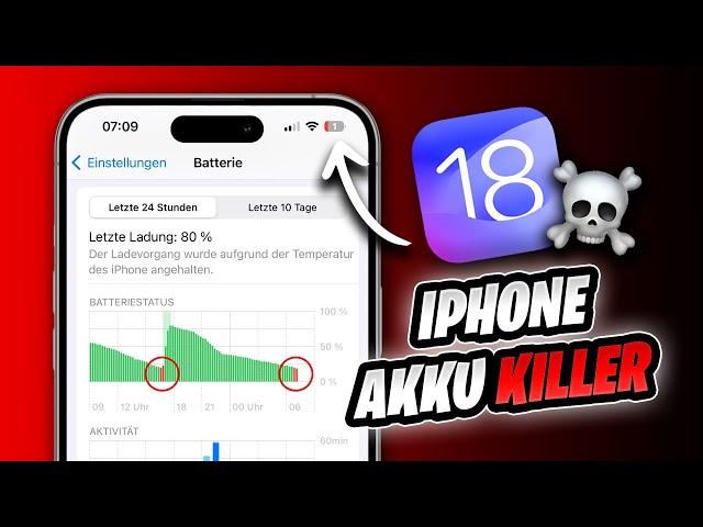 iOS 18 Akku schnell leer? 🪫 DAS musst du TUN um Akku zu sparen ...