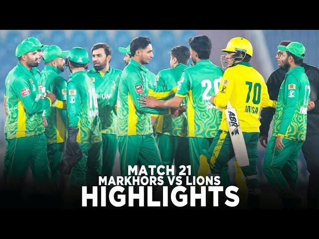 Full Highlights | UMT Markhors vs Nurpur Lions | Match 21 | Champions Cup 2024