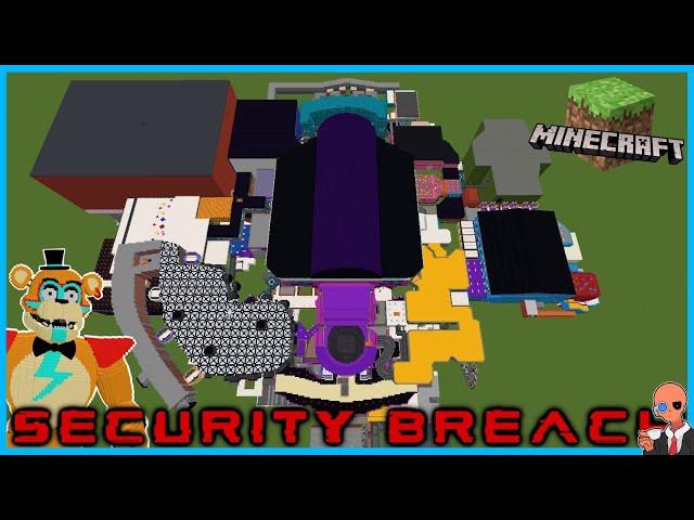 Building Five Nights at Freddy's Security Breach in Minecraft Timelapse